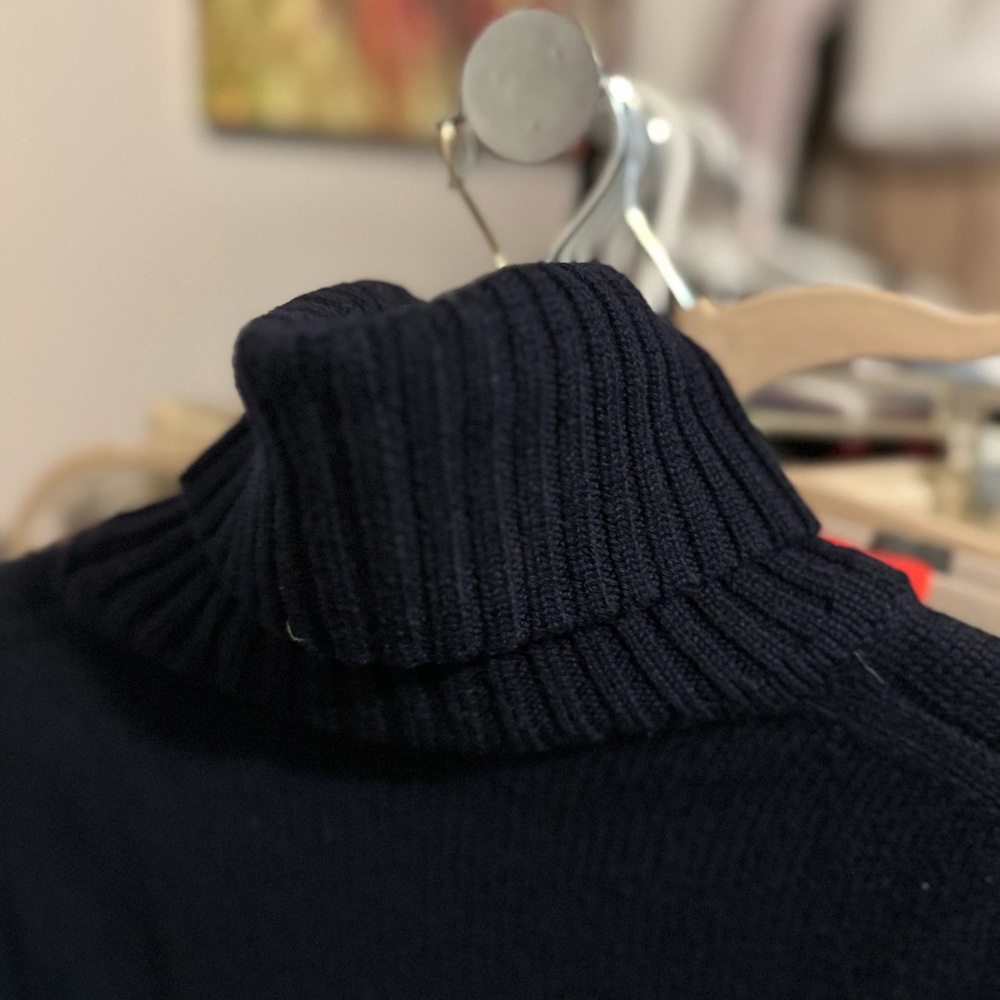 Gucci Vintage Navy Blue Wool Turtleneck - Picture 5 of 7